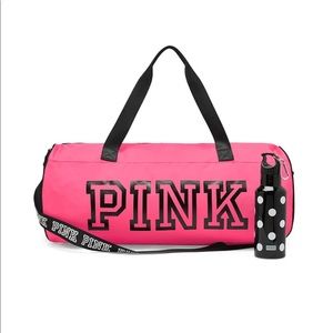 NWT VS PINK DUFFLE AND WATER BOTTLE